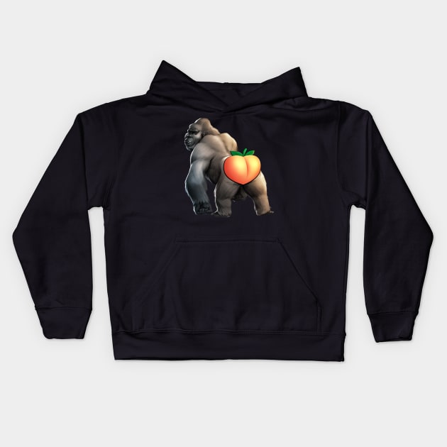 Silverback Peach Kids Hoodie by Tobe_Fonseca